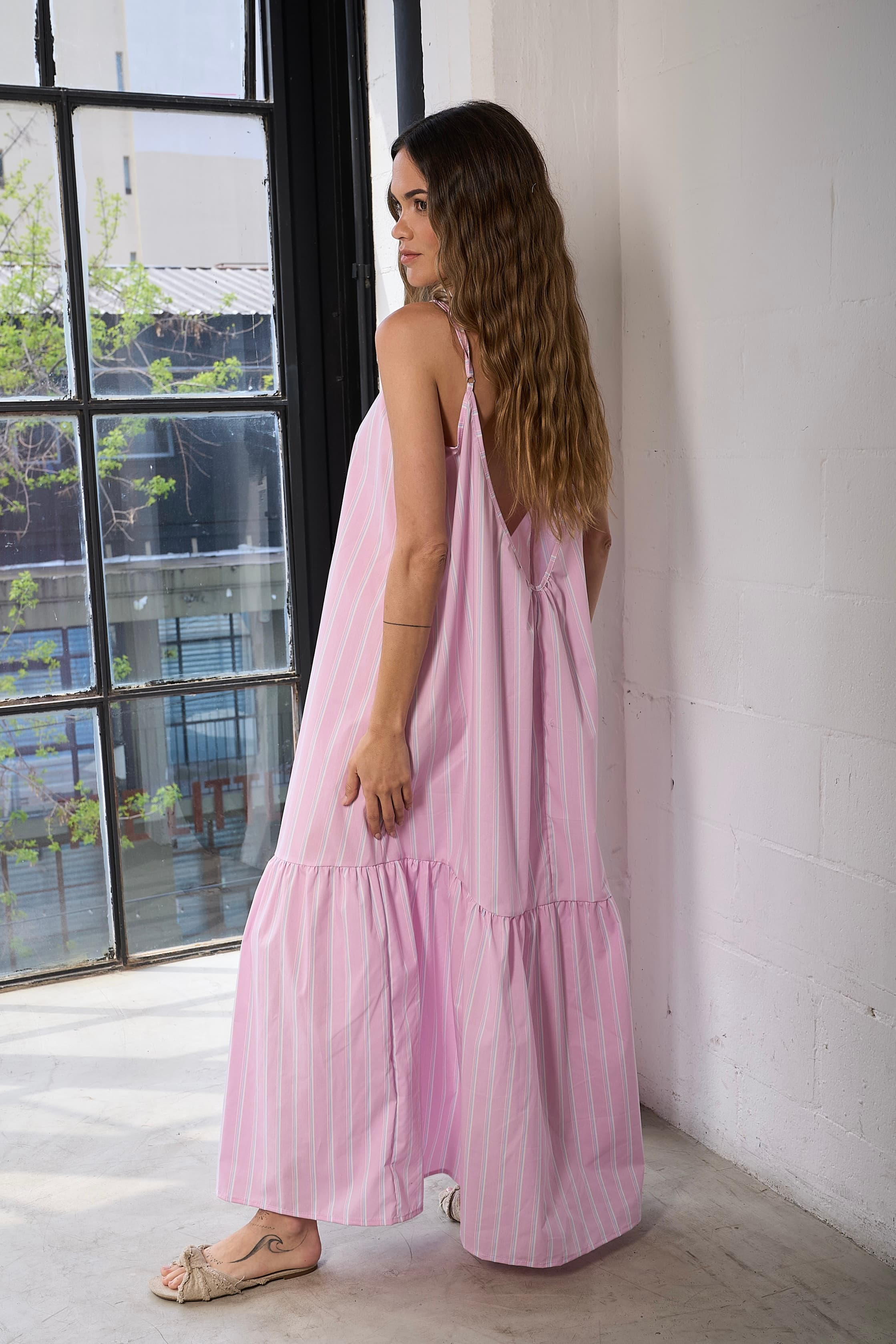 Vestido Carmen - Art 844 (poplin rayado)