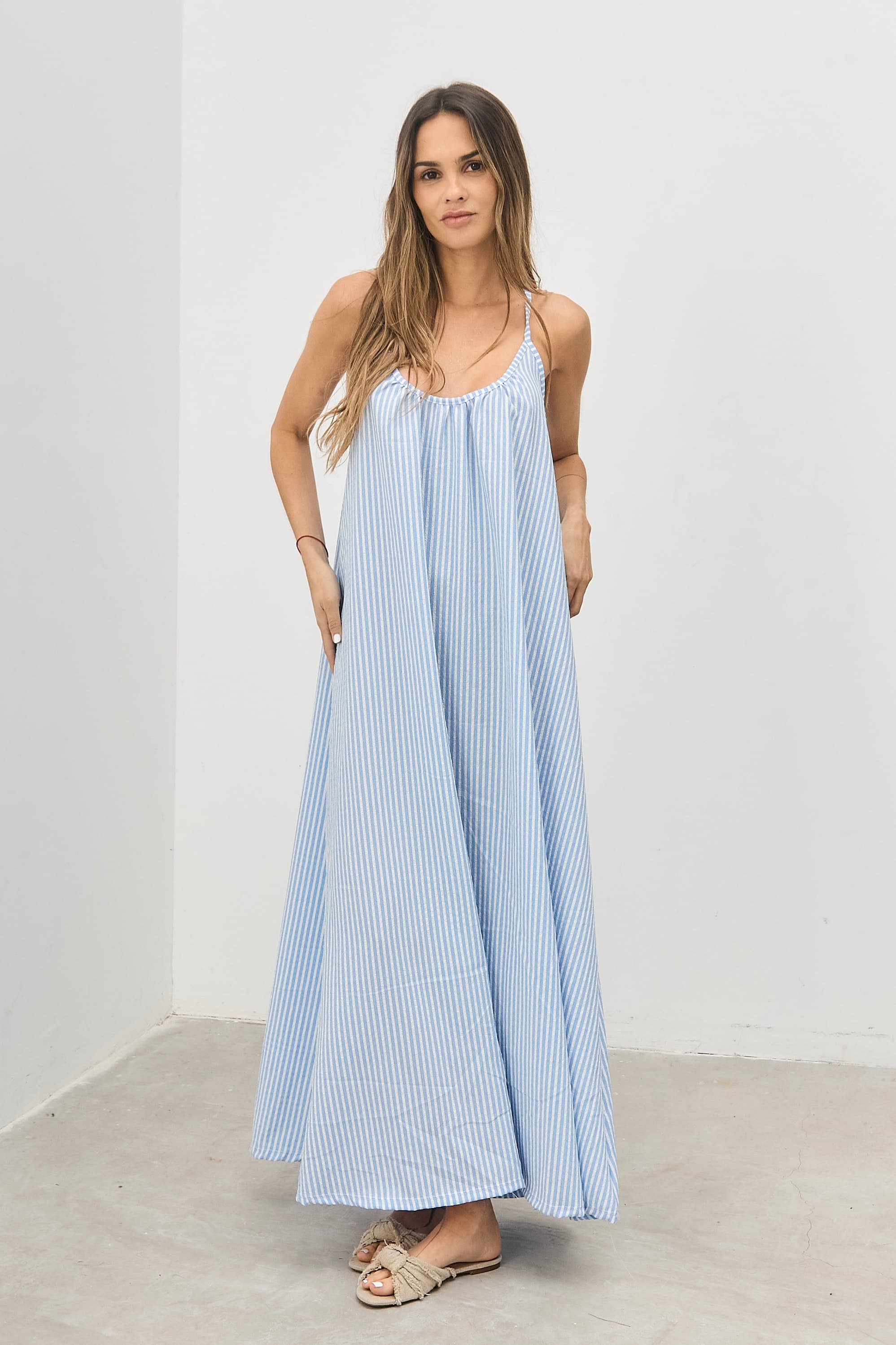 Vestido Tesoro - Art 1106 (rayado buble)