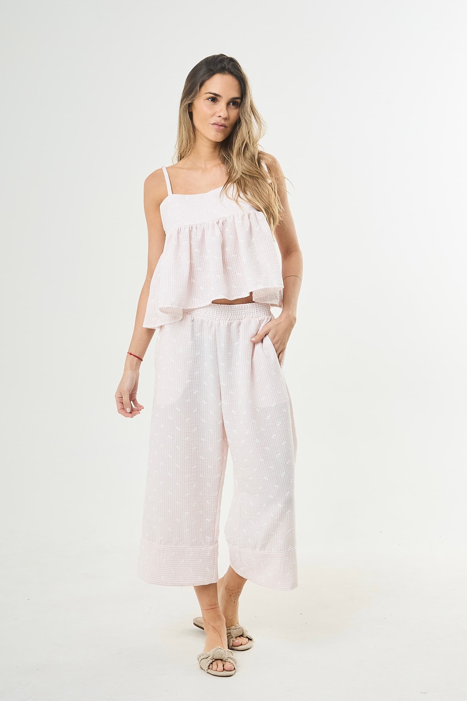 Pantalon Liberty - Art 1395 ( lino bordado)