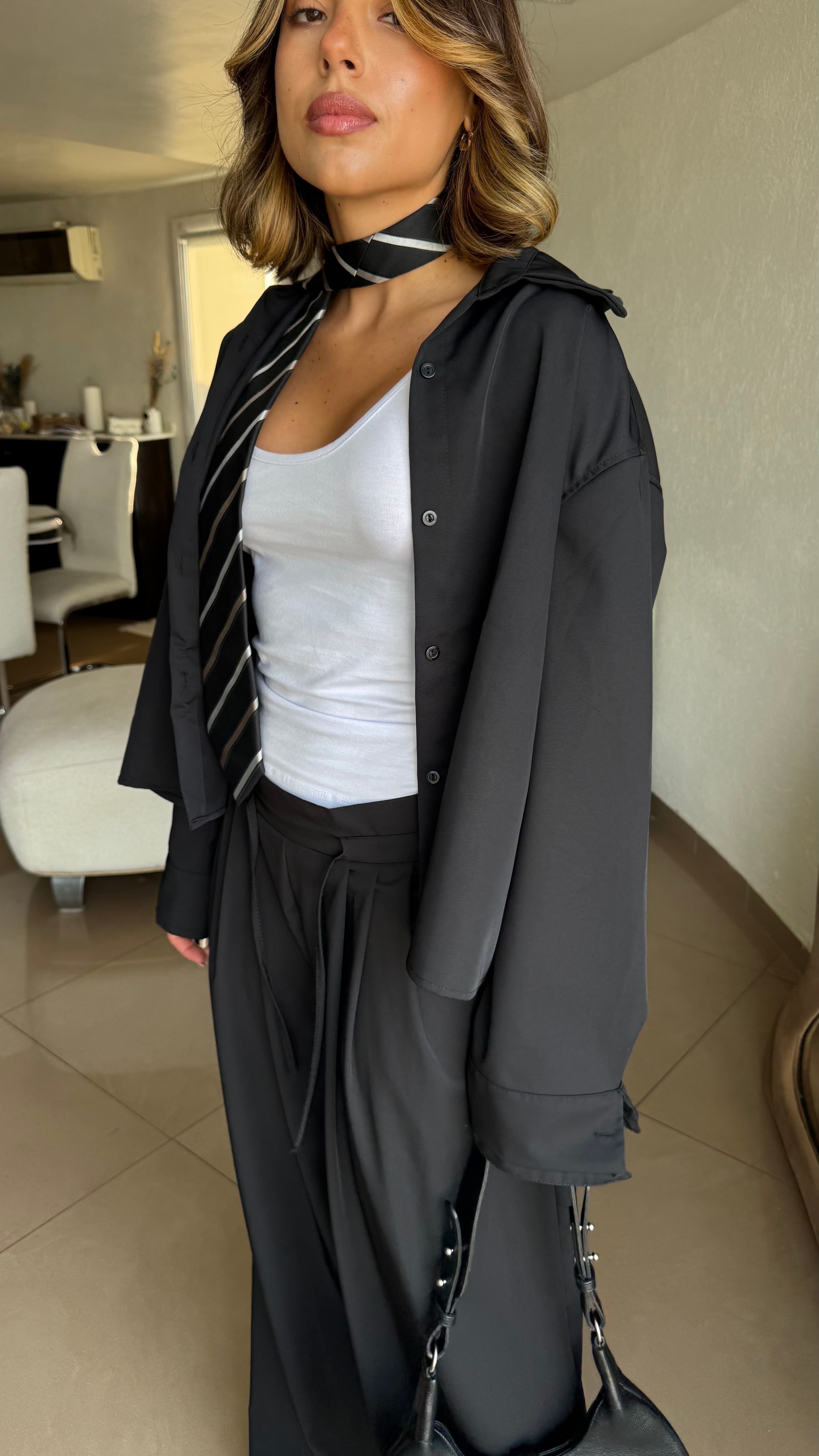 Camisa Gisela - seda. cuello/puño doble art1196